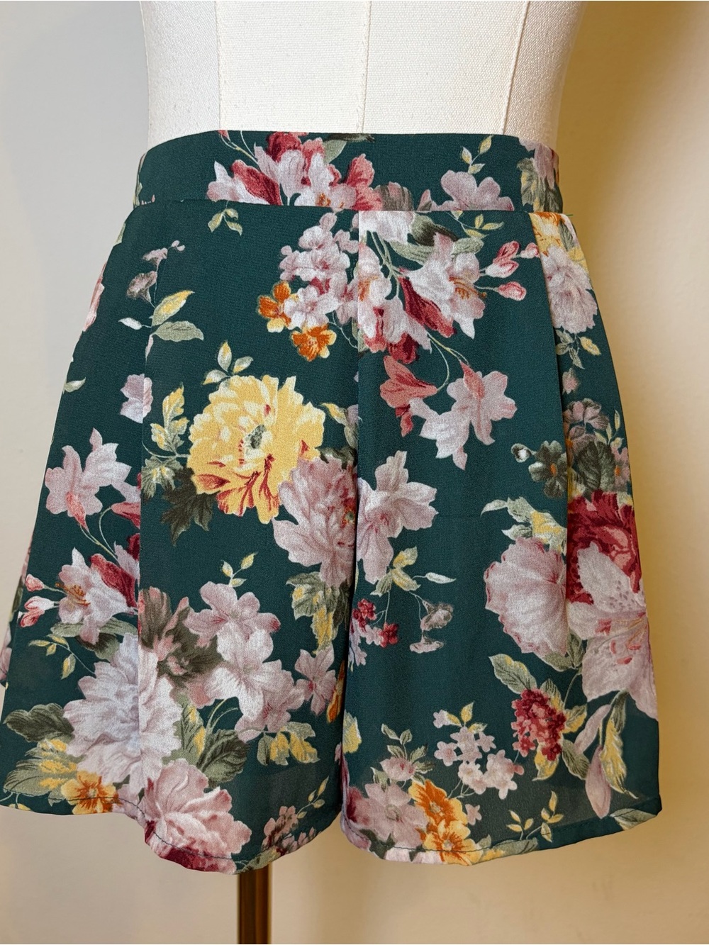 Favlux Floral Mini Skort Shorts Green S